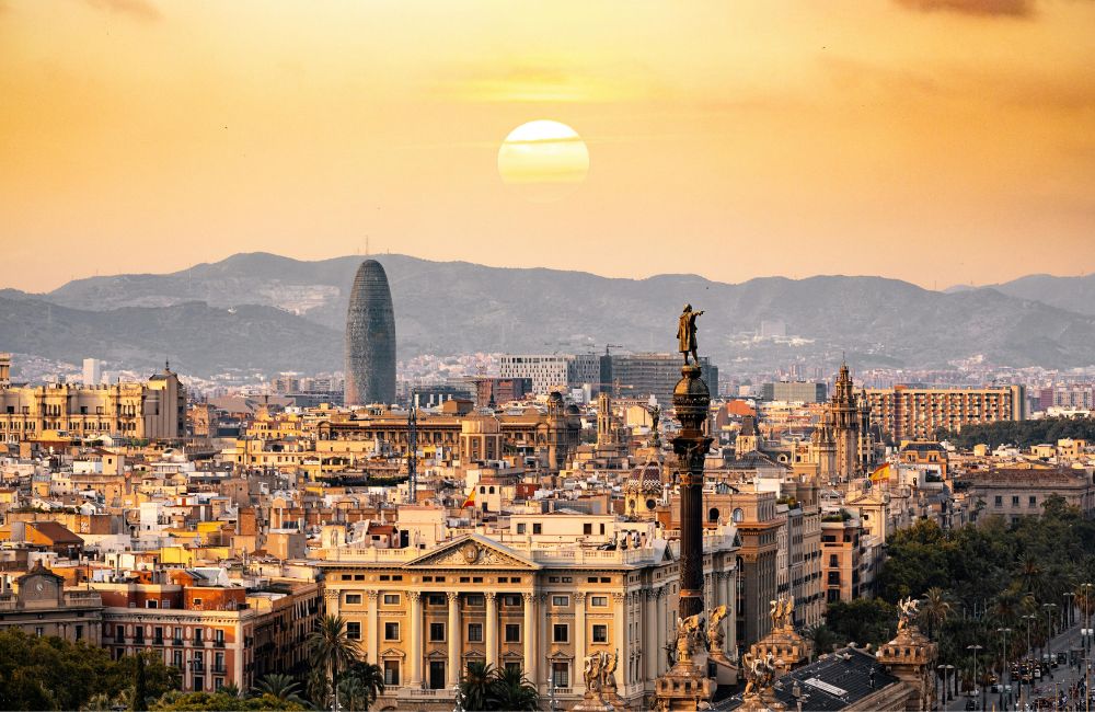Vista urbana de Barcelona.