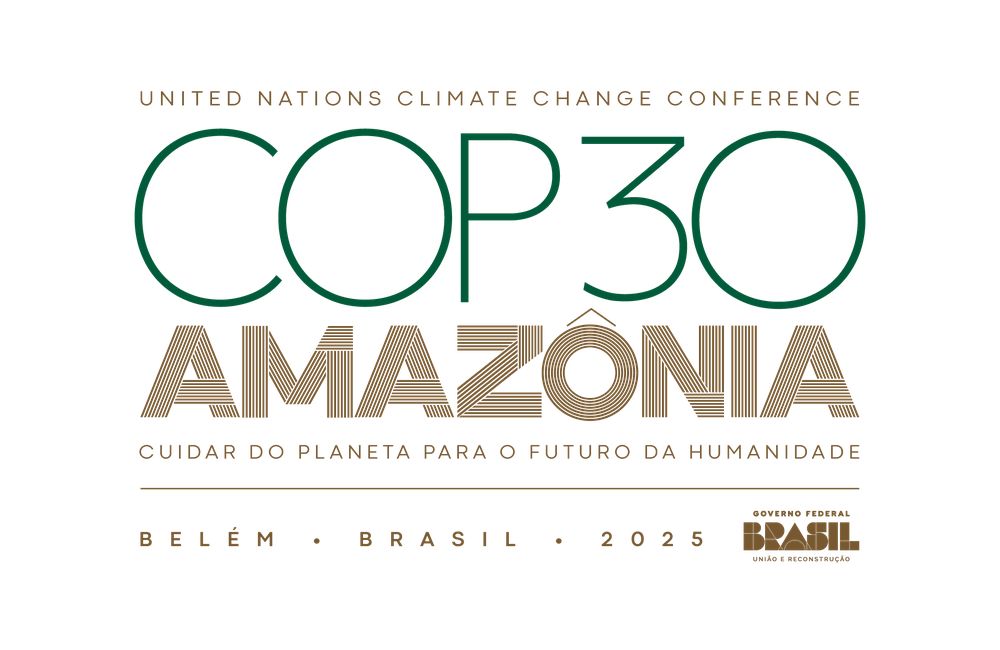 Logomarca da COP30, na Amazônia.