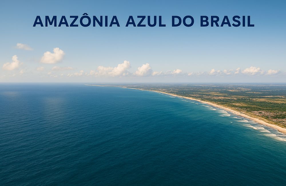 Vista panorâmica da Amazônia Azul do Brasil 